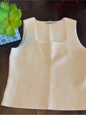 Contemporaine by Simons Rib Knit Tank | Cream Ivory | L